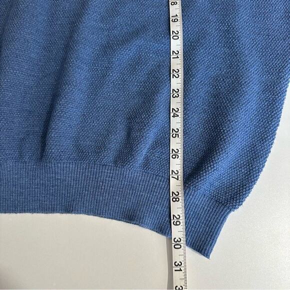 Johnnie -O V Neck Long Sleeve Belmore Sweater XXL Laguna Blue Lightweight‎ - Picture 9 of 9